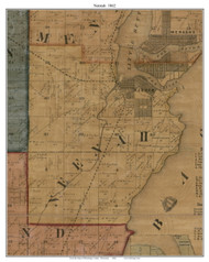 Neenah, Wisconsin 1862 Old Town Map Custom Print - Winnebago Co.