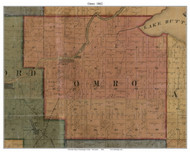 Omro, Wisconsin 1862 Old Town Map Custom Print - Winnebago Co.