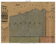 Poygun, Wisconsin 1862 Old Town Map Custom Print - Winnebago Co.