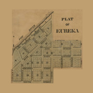 Eureka Village, Rushford, Wisconsin 1862 Old Town Map Custom Print - Winnebago Co.