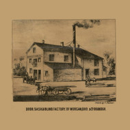 Door, Sash and Blind Factory, Oshkosh, Wisconsin 1862 Old Town Map Custom Print - Winnebago Co.