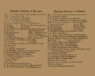 Menasha and Neenah Business Directories, Wisconsin 1862 Old Town Map Custom Print - Winnebago Co.