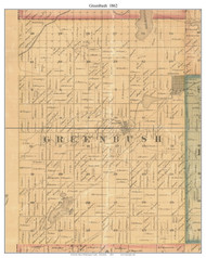 Greenbush, Wisconsin 1862 Old Town Map Custom Print - Sheboygan Co.