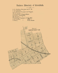 Greenbush Village, Wisconsin 1862 Old Town Map Custom Print - Sheboygan Co.