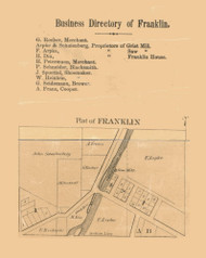 Franklin Village, Herman, Wisconsin 1862 Old Town Map Custom Print - Sheboygan Co.