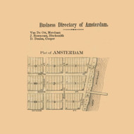 Amsterdam Village, Holland, Wisconsin 1862 Old Town Map Custom Print - Sheboygan Co.