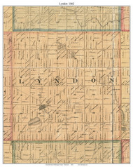 Lyndon, Wisconsin 1862 Old Town Map Custom Print - Sheboygan Co.