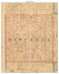 Mitchell, Wisconsin 1862 Old Town Map Custom Print - Sheboygan Co.