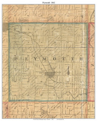 Plymouth, Wisconsin 1862 Old Town Map Custom Print - Sheboygan Co.