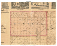 Russell, Wisconsin 1862 Old Town Map Custom Print - Sheboygan Co.