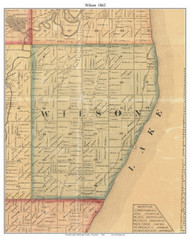 Wilson, Wisconsin 1862 Old Town Map Custom Print - Sheboygan Co.