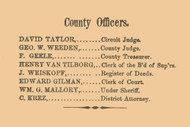 Sheboygan County Officers, Wisconsin 1862 Old Town Map Custom Print - Sheboygan Co.