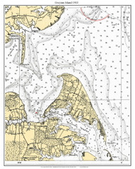 Gwynns Island 1933 - Virginia Harbors Custom Chart