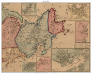 Cape Ann, Massachusetts 1856 Old Town Map Custom Print - Essex Co.