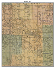 Baraboo, Wisconsin 1850 Old Town Map Custom Print - Sauk Co.