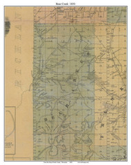 Bear Creek, Wisconsin 1850 Old Town Map Custom Print - Sauk Co.