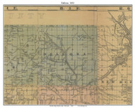 Dellona, Wisconsin 1850 Old Town Map Custom Print - Sauk Co.
