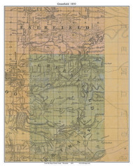 Greenfield, Wisconsin 1850 Old Town Map Custom Print - Sauk Co.