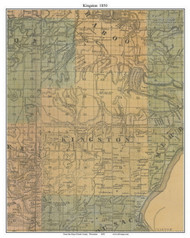 Kingston, Wisconsin 1850 Old Town Map Custom Print - Sauk Co.