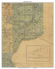 Merrimack, Wisconsin 1850 Old Town Map Custom Print - Sauk Co.