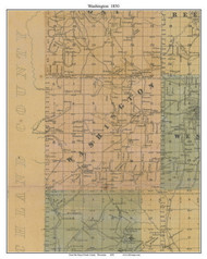 Washington, Wisconsin 1850 Old Town Map Custom Print - Sauk Co.