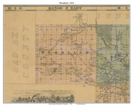 Woodland, Wisconsin 1850 Old Town Map Custom Print - Sauk Co.