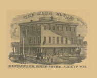 Alba House, Reedsburg, Wisconsin 1850 Old Town Map Custom Print - Sauk Co.
