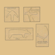 Ancient Mounds, Set #1, Wisconsin 1850 Old Town Map Custom Print - Sauk Co.
