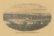 View of Upper Prairie du Sac, Wisconsin 1850 Old Town Map Custom Print - Sauk Co.