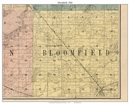 Bloomfield, Wisconsin 1900 Old Town Map Custom Print - Walworth Co.