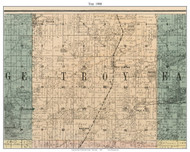 Troy, Wisconsin 1900 Old Town Map Custom Print - Walworth Co.