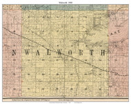 Walworth, Wisconsin 1900 Old Town Map Custom Print - Walworth Co.