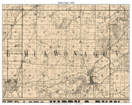 Mukwonago, Wisconsin 1900 Old Town Map Custom Print - Waukesha Co.