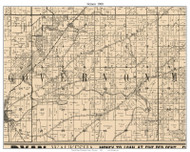 Vernon, Wisconsin 1900 Old Town Map Custom Print - Waukesha Co.