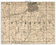 Waukesha, Wisconsin 1900 Old Town Map Custom Print - Waukesha Co.