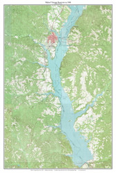 Walter F George Reservoir 1968 - Custom USGS Old Topo Map - Alabama