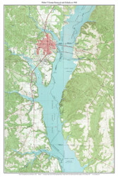 Walter F George Reservoir and Eufaula 1968 - Custom USGS Old Topo Map - Alabama