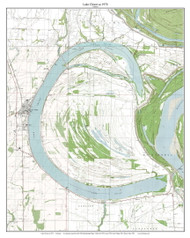 Lake Chicot 1970 - Custom USGS Old Topo Map - Arkansas