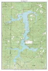 White Oak Lake 1973 - Custom USGS Old Topo Map - Arkansas
