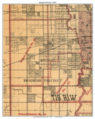 Brighton Precinct, Utah 1890 Old Town Map Custom Print - Salt Lake Co.