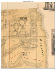 Mountain Dell Precinct, Utah 1890 Old Town Map Custom Print - Salt Lake Co.