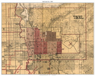 Salt Lake City, Utah 1890 Old Town Map Custom Print - Salt Lake Co.