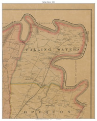 Falling Waters, West Virginia 1894 Old Town Map Custom Print - Berkeley Co.