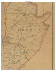 Opequon, West Virginia 1894 Old Town Map Custom Print - Berkeley Co.
