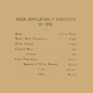 County Statistics, West Virginia 1894 Old Town Map Custom Print - Berkeley Co.