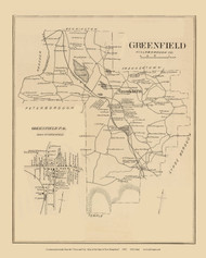 Greenfield, New Hampshire 1892 Old Town Map CUSTOM Reprint - Hurd State Atlas Hillsboro