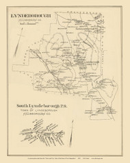 Lyndeborough, New Hampshire 1892 Old Town Map CUSTOM Reprint - Hurd State Atlas Hillsboro