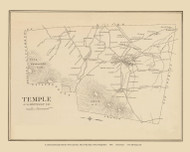 Temple, New Hampshire 1892 Old Town Map CUSTOM Reprint - Hurd State Atlas Hillsboro