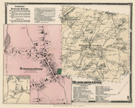 Hubbardston Town, Williamsville and Hubbardston Centre Villages, Massachusetts 1870 Old Map Reprint - Worcester Co. Atlas 32