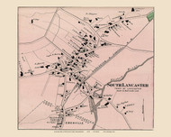 South Lancaster, Massachusetts 1870 Old Map Reprint - Worcester Co. Atlas 38a